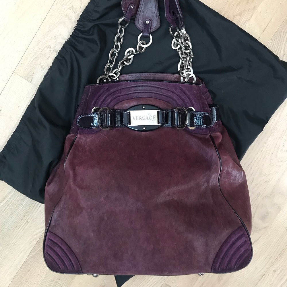 Rare Auth Versace Collection lambskin bag / TOTE